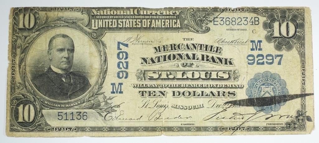 1902 $10 NATIONAL CURRENCY BANK NOTE