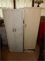 Metal Cabinets (1 w/ 2 Doors, 1 w/ 1 Door)