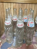 8 Vintage Soda Bottles