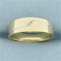 Diamond Cut Diamond Band Ring in 14k Yellow Gold