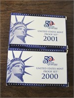 2000 & 2001 UNITED STATES PROOF SETS