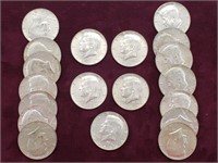 (19) 40% Silver Kennedy Half Dollars