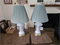 Pair of Beautiful Blue Lamps
