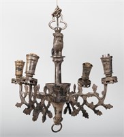 Silver Plated Four Light Chandelier