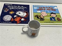 2- Charlie Brown Snoopy coffee cup classic books