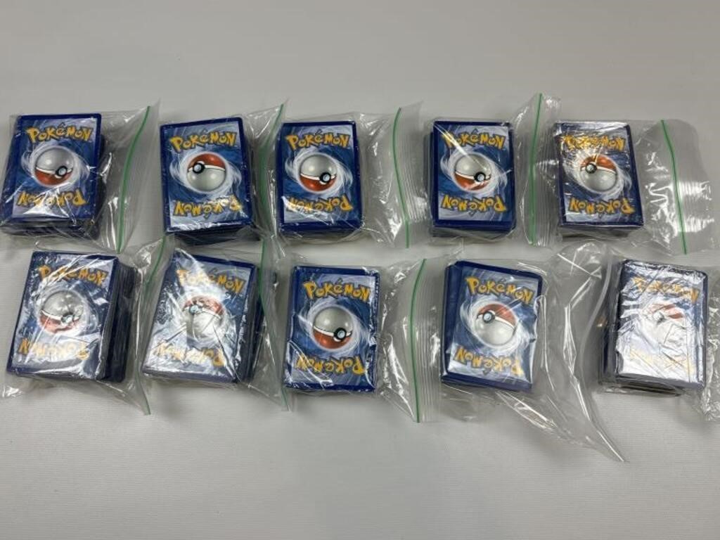 10- packs of Pokémon cards approximately 1000