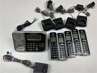 5- handset phones Panasonic cordless Bluetooth