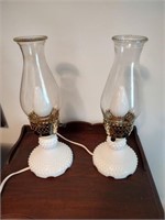 2 Hobnail Lamps