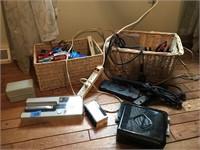 (2) Baskets FULL of Electronics, Office S
