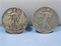 Two Walking Liberty Half Dollar 90% Silver