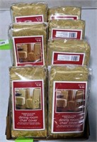 Seven Dining Room Chair Covers, Gold