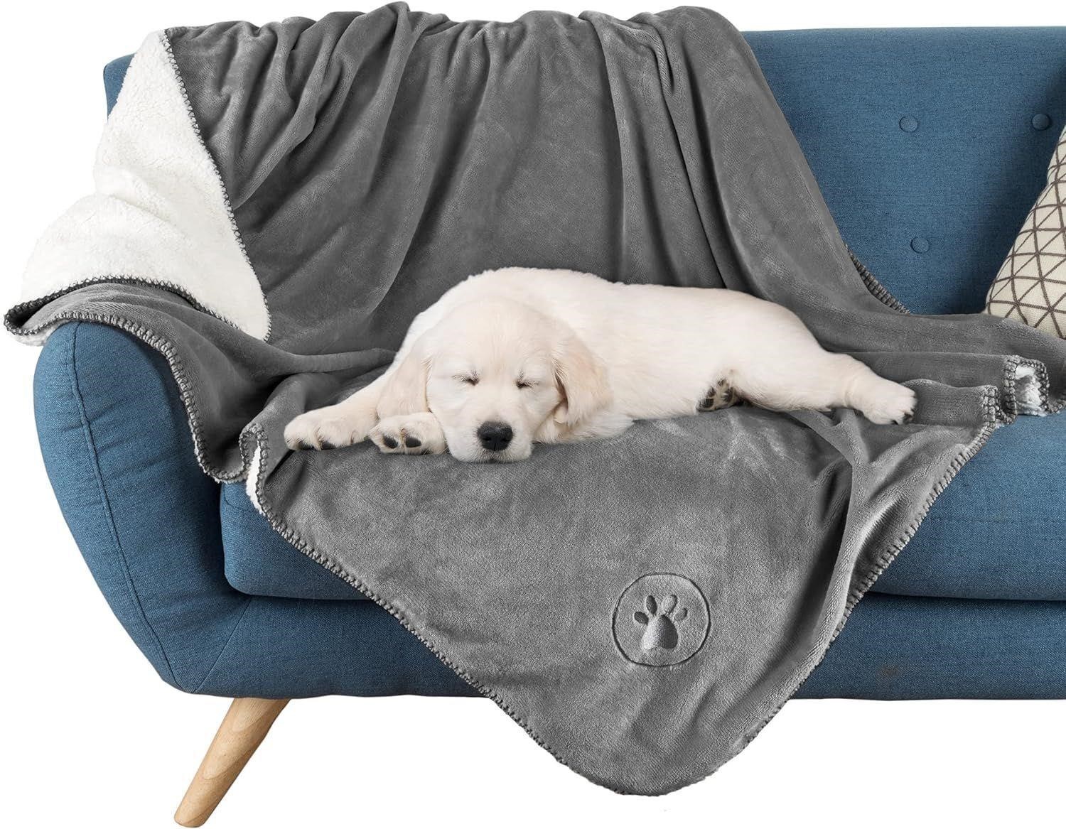 PETMAKER Waterproof Pet Blanket - (Gray), Large