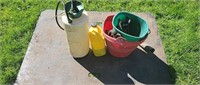 Sprayer, pail and misc