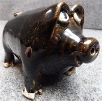 Steve Turpin Signed Folk Art Piggy / Pig Bank