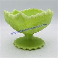 Fenton Compote Footed Pinwheel Custard Bowl