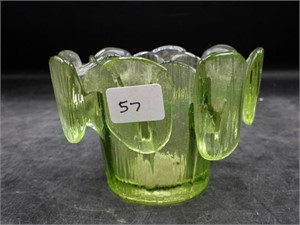Vintage Viking Glass Finnish Ice Crown Votive