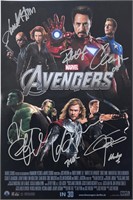 Autograph COA Avengers Poster