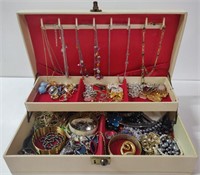 Jewelry Box w/ Vintage & New Jewelry