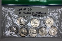 Susan B Anthony Dollar, 8 coins