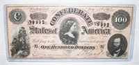 1864 CONFEDERATE 100 DOLLAR NOTE