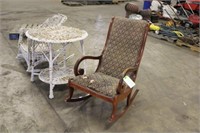 Lincoln Rocking Chair, Wicker Rocking Chair & Side