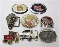 Group of 8 Belt Buckles