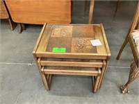 Vintage Tile Topped Nesting Tables