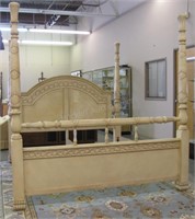 Carved King-Size Poster Bed