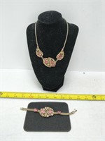 1940's necklace and bracelet set