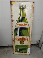 Vintage Tin 'Crystal Rock" Beverages Sign