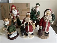 Lot of 5 Santas