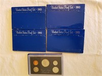 5 1983 US Proof Coin Sets