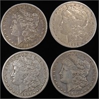 (2) 1900-O & (2) 1901-O CIRC MORGAN DOLLARS