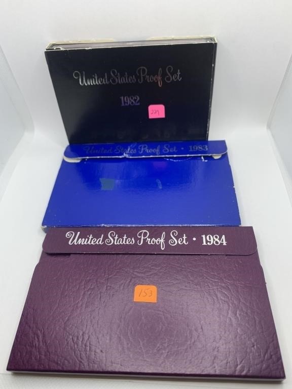 UNITED STATES PROOF SET 1982, 1983, 1984