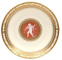 9.5 in. Minton Pate-Sur-Pate Porcelain Plate