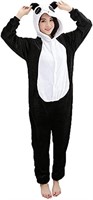 (N) Cosplay Panda Pajamas Unisex Halloween Costume