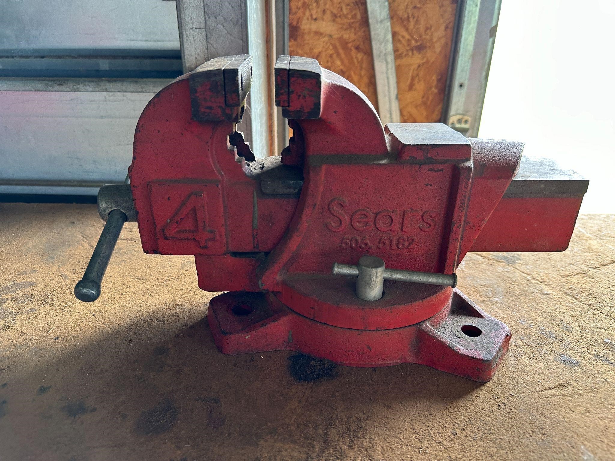 Sears 4 Adjustable Swivel Bench Vise