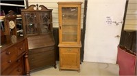 Antique Pine Apothecary Cabinet - 2 sections -
