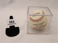 Lou Brock Signed Baseball; In Acrylic Case;