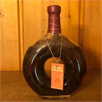 Sealed Round Cutout Glass Bottle / Infused Vinegar