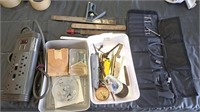 Garage miscellaneous,  tool kit, surge protector,