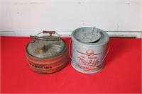 SMALL GAS CAN & MINNOW BUCKET