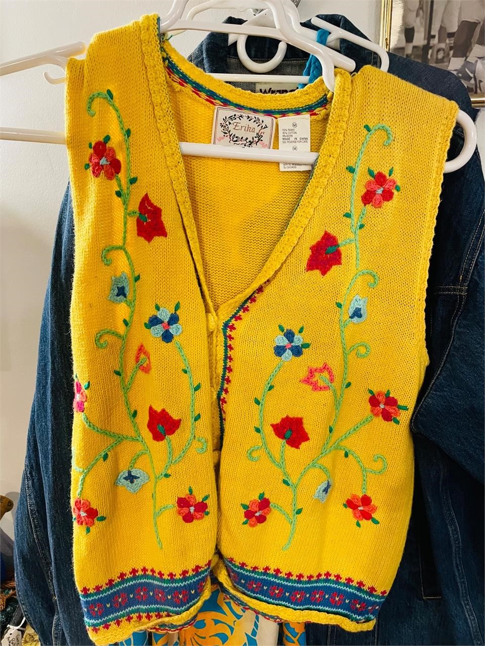 Vintage Erika Hand Embroidered Ladies Vest