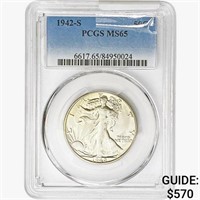 1942-S Walking Liberty Half Dollar PCGS MS65