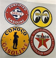 Skelly, Moon, Conoco and Texaco signs