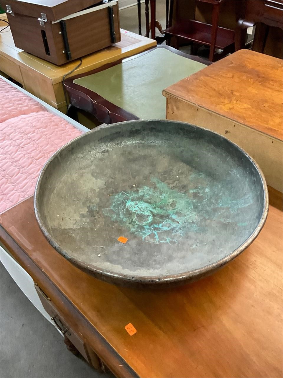 Antique Hammered Copper Bowl