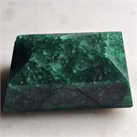 CERT 144 Ct Faceted Colour Enhanced Emerald, Recta