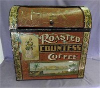 Countess Coffee metal bin with roll top