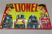 Metal Lionel Train Sign 10"x 15". Great 3d