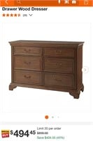 54” drawers wood dresser